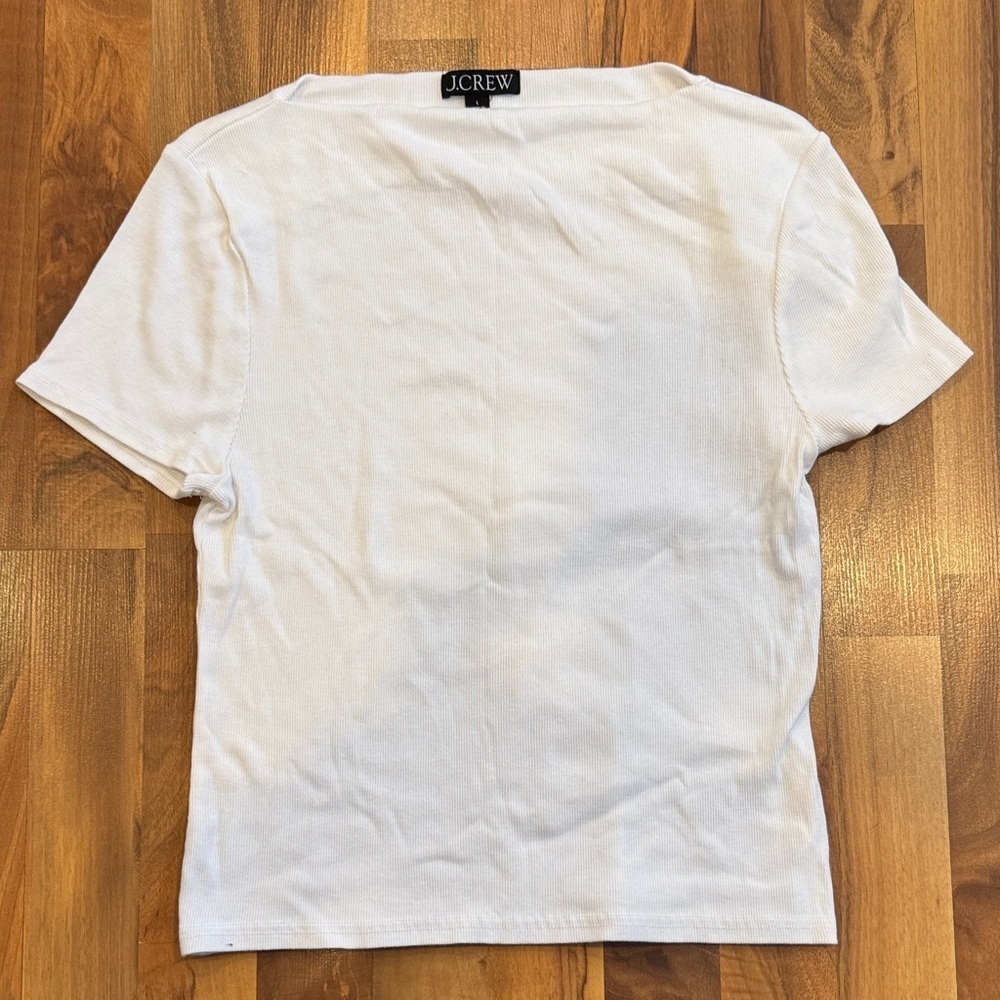 J. Crew Women's Crisp White Short Sleeve Tee